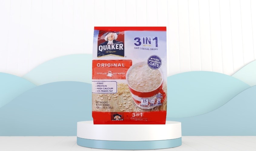 Yến mạch nguyên chất cán vỡ vị truyền thống Quaker 420g Yến mạch nguyên chất cán vỡ vị truyền thống Quaker 420g