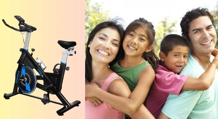 Xe đạp tập thể dục Daikiosan hỗ trợ tải trọng tốt, bất cứ thành viên nào trong gia đình cũng có thể sử dụng