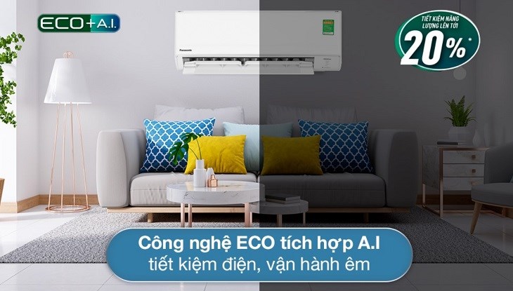 Chế độ ECO tích hợp A.I cho hiệu quả tiết kiệm năng lượng đến 20%