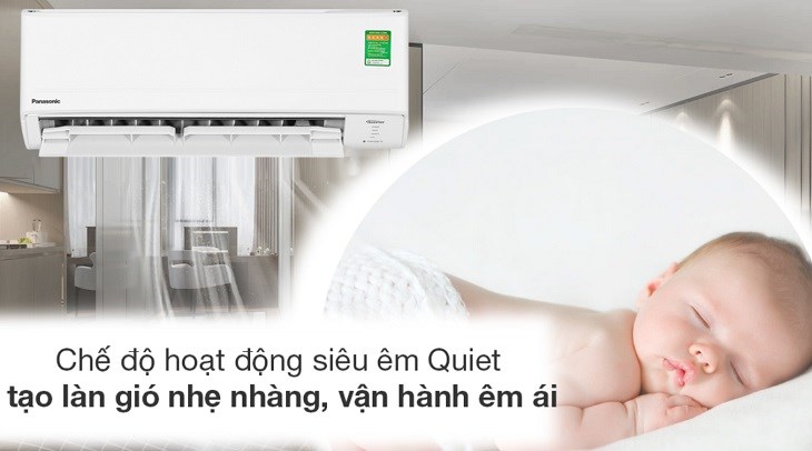 Chế độ Quiet làm giảm độ ồn đáng kể khi máy lạnh hoạt động, giúp người dùng ngủ ngon hoặc làm việc tập trung hơn