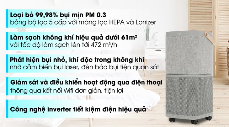 Máy lọc không khí Electrolux PA91-406GY có mức giá 10.390.000 đồng (cập nhật vào tháng 05/2023, có thể thay đổi theo thời gian), phù hợp để mua dùng lâu dài