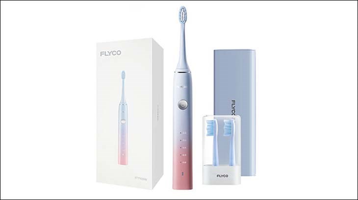 Bàn chải điện Flyco FT7105VN (Tặng 1 đầu bàn chải) sở hữu thiết kế nhỏ gọn, dễ dàng mang theo khi di chuyển xa 