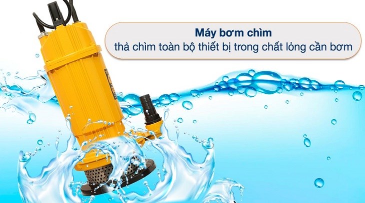 Máy bơm chìm Tolsen 79979 750W có khả năng tự mồi mà không cần mồi thủ công