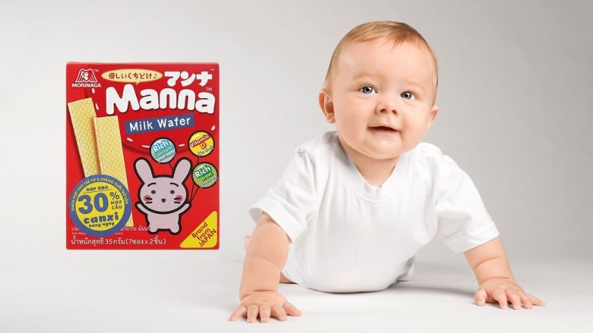 Bánh ăn dặm Manna dùng cho trẻ từ 6 tháng tuổi