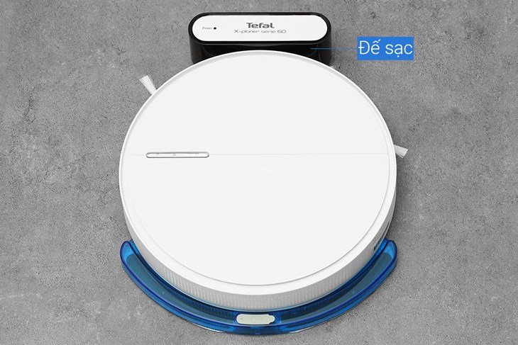 Robot hút bụi lau nhà Tefal RG7447WH có thể tự quay về đế sạc khi gần cạn pin vô cùng tiện lợi