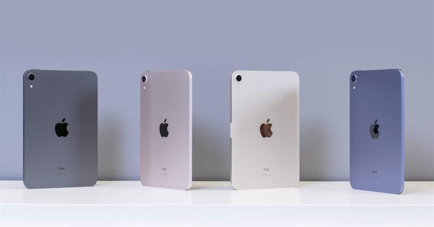 iPad mini 6 sở hữu 4 màu trẻ trung: xám, gold ánh sao, tím và hồng gây điểm với người tiêu dùng