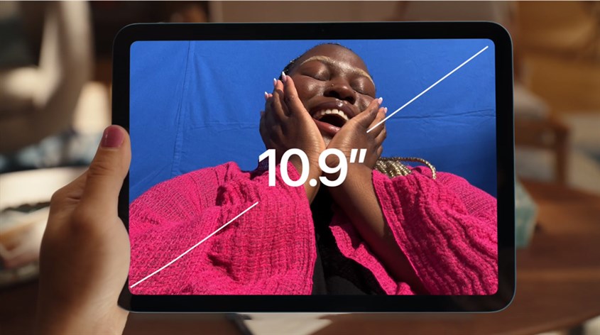 iPad Gen 10 sở hữu màn hình lớn hơn lên đến 10.9 inch mang đến không gian hiển thị rộng lớn