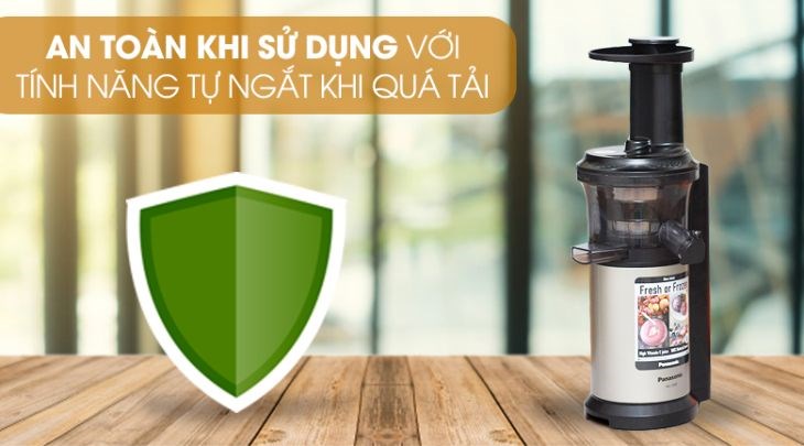 Đảm bảo độ bền máy và bảo vệ an toàn cho bạn khi xay ép trái cây nhờ tính năng tự ngắt khi quá tải