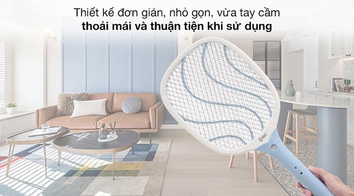 Vợt muỗi Comet CP046 có thiết kế gọn gàng, cầm nắm chắc chắn phù hợp với đa dạng đối tượng người dùng