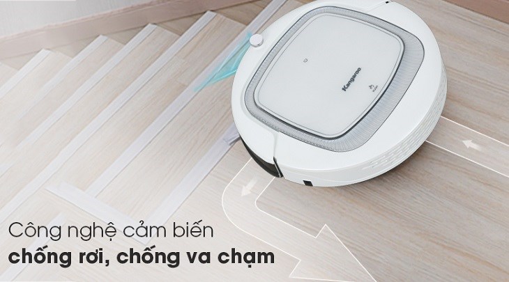 Robot hút bụi Kangaroo KGRB01 Trắng được tích hợp nhiều công nghệ cảm biến thông minh, tiện lợi cho người dùng khi sử dụng
