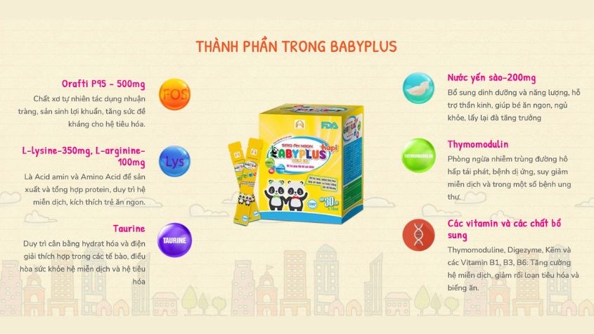 6 thành phần dinh dưỡng nổi bật của siro Baby Plus 6 thành phần dinh dưỡng nổi bật của siro Baby Plus