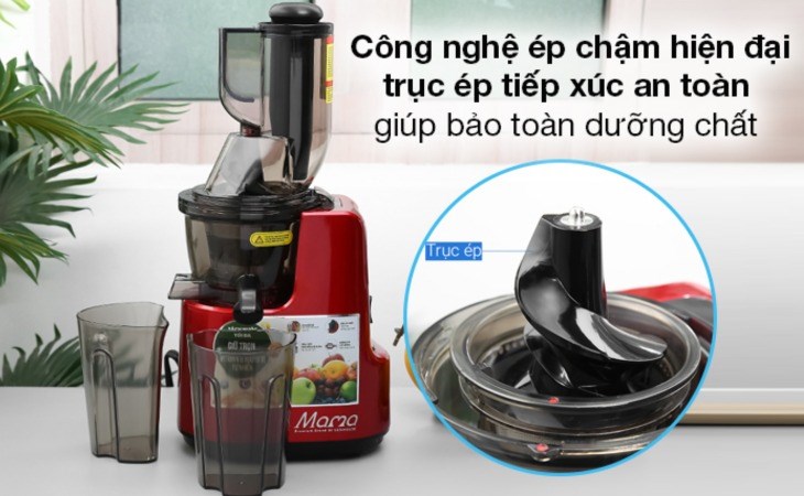 Máy ép chậm Sunhouse Mama SHD5505 có công nghệ ép chậm hiện đại, giúp bảo toàn chất dinh dưỡng 