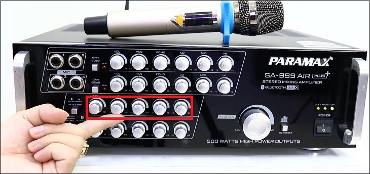 Cách chỉnh tiếng vang trên amply Paramax hát karaoke cực hay