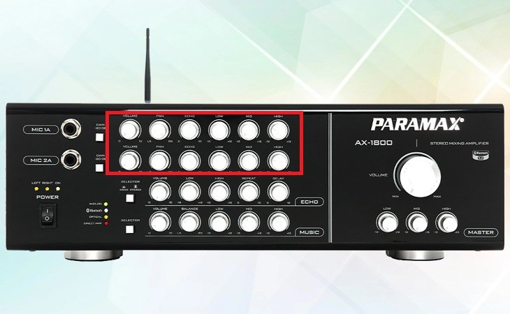 Chỉnh âm thanh micro (MIC) trên amply Paramax 