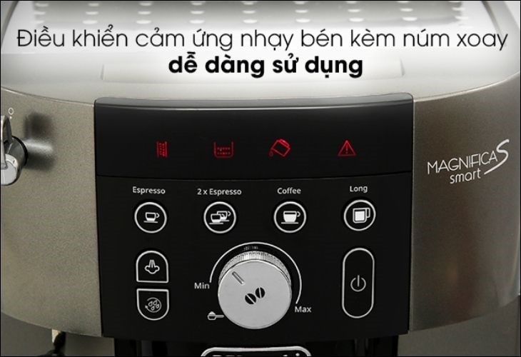 Nút cảm ứng của máy nhạy bén kèm núm xoay dễ sử dụng, vô cùng tiện lợi