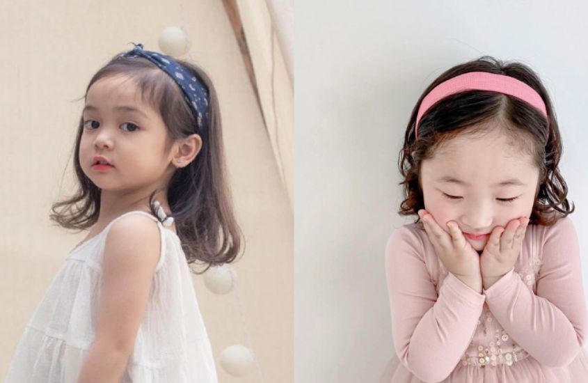 Đeo băng đô với tóc thả suông