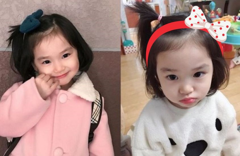 Đeo băng đô với tóc búi nửa đầu