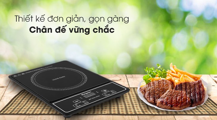 Bếp hồng ngoại Kangaroo KG20IFP1 có thiết kế đơn giản, với 1 vùng nấu, cho phép bạn đặt trên bàn ăn dễ dàng