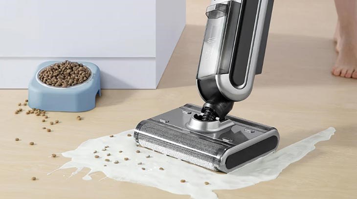 Máy hút bụi lau nhà Uwant X100 có công suất 250W và lực hút 10000Pa giúp hút sạch bụi bẩn nhanh chóng, tiết kiệm năng lượng