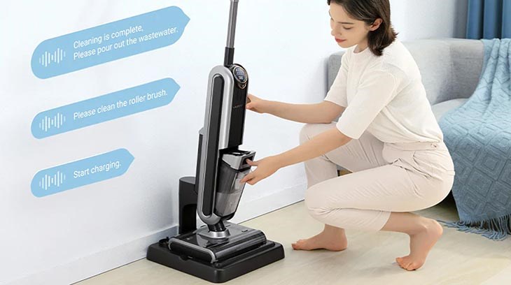 Máy hút bụi lau nhà Uwant X100 trang bị nhiều tiện ích hiện đại giúp sử dụng tiện lợi, nhanh chóng và dễ dàng hơn