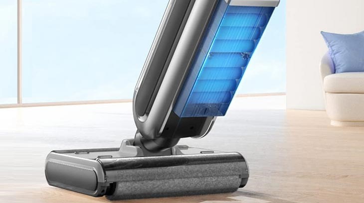 Máy hút bụi lau nhà Uwant X100 tích hợp bộ lọc HEPA 3 lớp loại bỏ bụi bẩn, vi khuẩn, các tác nhân gây dị ứng, cho bầu không khí trong lành