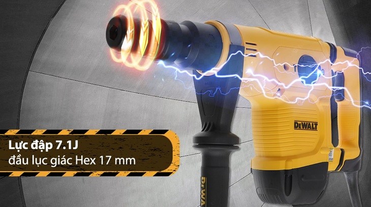 Máy đục bê tông điện Dewalt D25811K-B1 1050W cho lực đập mạnh mẽ, nâng cao hiệu suất làm việc