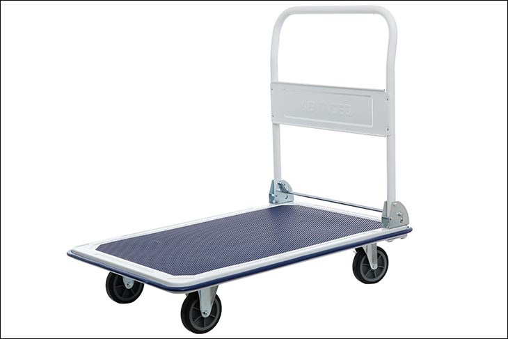 Xe đẩy hàng Advindeq TL-300 có bánh xe có thể xoay 360 độ giúp chuyển hướng xe đẩy một cách linh hoạt Xe đẩy hàng Advindeq TL-300 có bánh xe có thể xoay 360 độ giúp chuyển hướng xe đẩy một cách linh hoạt