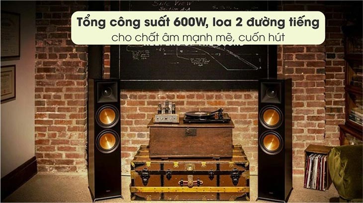 Cặp loa Klipsch RP-8000F II Walnut 600W có 2 đường tiếng, tổng công suất 600W cho chất âm mạnh mẽ, trung thực Cặp loa Klipsch RP-8000F II Walnut 600W có 2 đường tiếng, tổng công suất 600W cho chất âm mạnh mẽ, trung thực