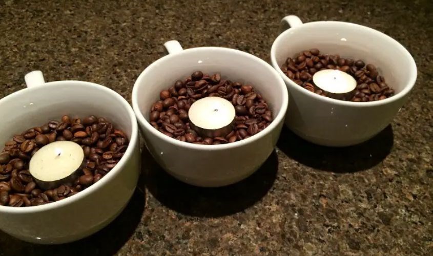 Cách làm nến cốc và hạt cà phê