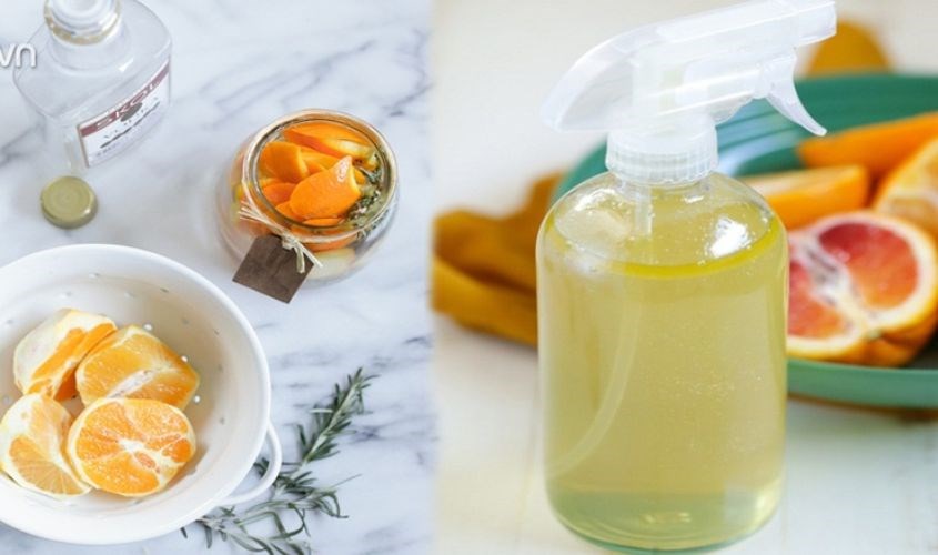 Hỗn hợp xịt thơm phòng từ chanh, cam và rượu vodka