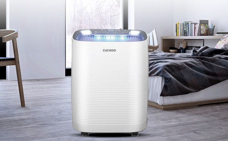 Máy lọc không khí Cuckoo CAC-CH0910FW 25W có màng lọc tạo ẩm phù hợp sử dụng trong phòng máy lạnh