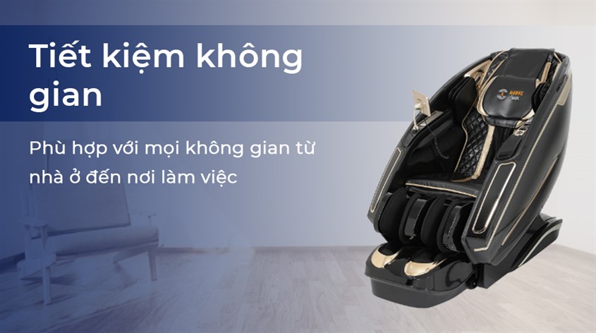 Kiểu dáng nhỏ gọn giúp ghế massage cao cấp Airbike Sports MK-337 phù hợp với mọi không gian