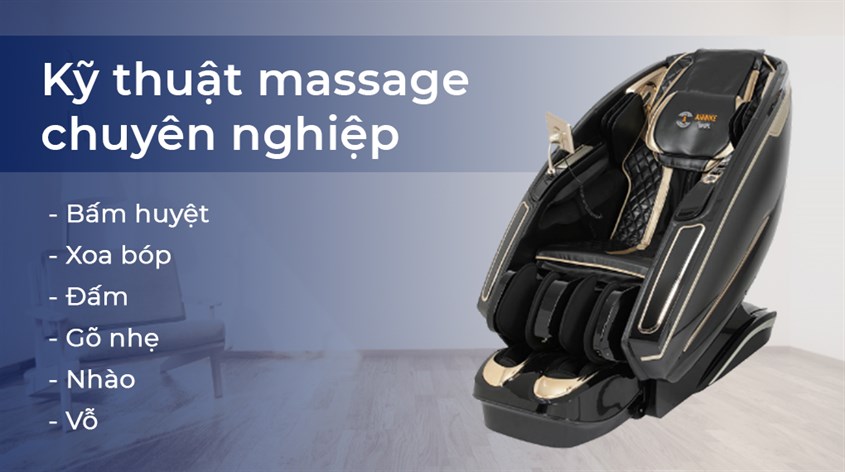Ghế massage cao cấp Airbike Sports MK-337 có khả năng massage chuyên nghiệp như một chuyên gia thực thụ