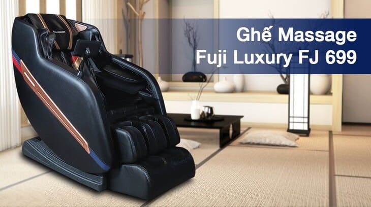 Ghế Massage Fuji Luxury FJ 699 có gam màu nâu trung tính thể hiện sự quý phái và cổ điển