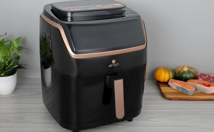 Nồi chiên không dầu hơi nước Elmich AFE-3945 7 lít có tính năng tự ngắt khi quá nhiệt, đảm bảo an toàn trong quá trình nấu