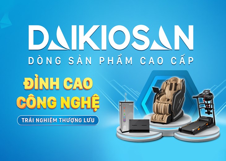 Daikiosan là một thương hiệu uy tín, sỡ hữu nhiều sản phẩm được ứng dụng công nghệ cao
