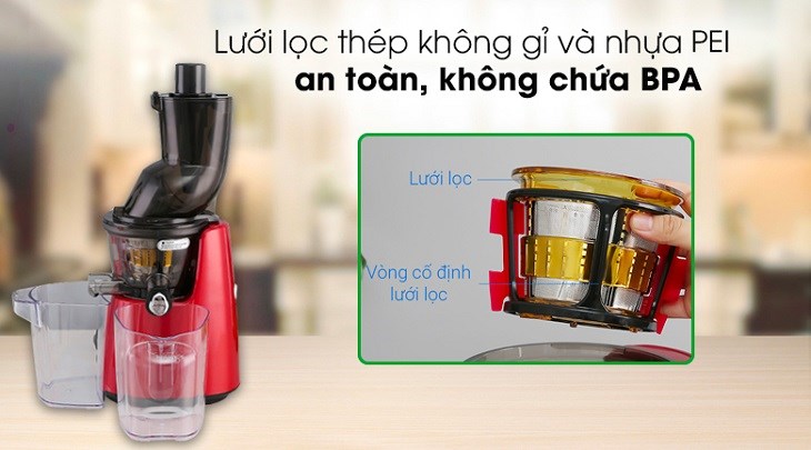 Chất liệu của dòng máy ép chậm Kuvings E7000 cứng cáp, đạt chuẩn được làm bằng nhựa ABS và thép không gỉ an toàn Chất liệu của dòng máy ép chậm Kuvings E7000 cứng cáp, đạt chuẩn được làm bằng nhựa ABS và thép không gỉ an toàn