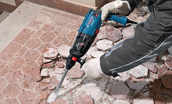 Máy khoan bê tông 2 chức năng được thiết kế chắc chắn, cứng cáp và nhiều tính năng hiện đại