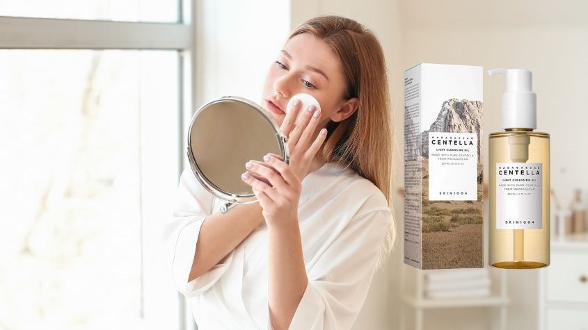 Dầu tẩy trang chiết xuất Rau Má Skin1004 chứa nhiều dưỡng chất cho da