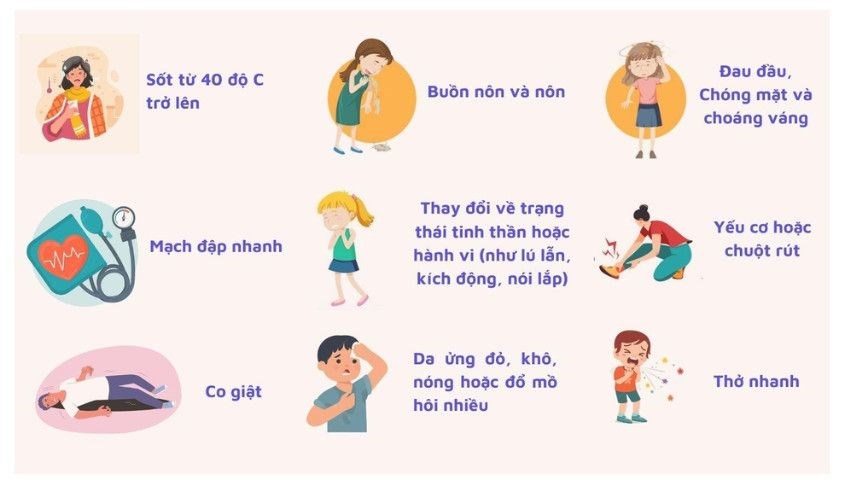 Các biểu hiện khi bị say nắng