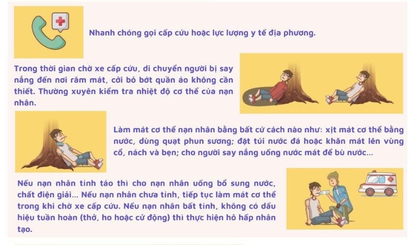 Những điều bạn nên làm khi gặp người bị say nắng