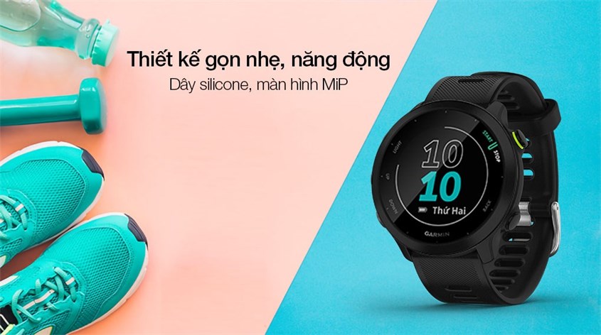 Garmin 55 thu hút mọi ánh nhìn với gam màu đen và xám hiện đại