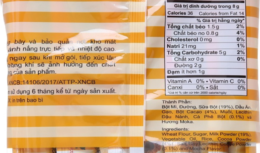 Thành phần dinh dưỡng có trong bánh que Akiko Thành phần dinh dưỡng có trong bánh que Akiko
