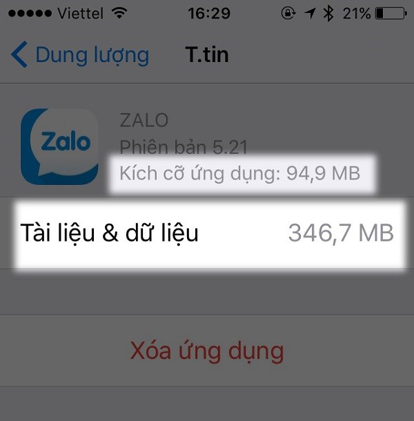 Việc xóa bộ nhớ đệm của một số ứng dụng không cần thiết sẽ giúp giải phóng bộ nhớ