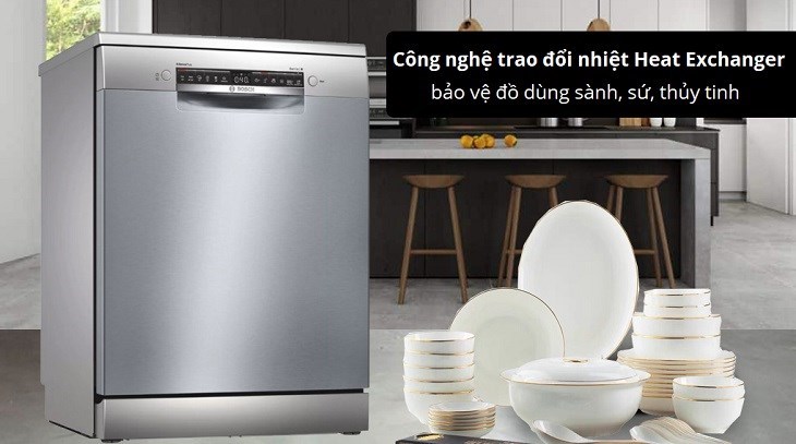 Máy rửa chén độc lập Bosch SMS4ECI14E có thiết kế sang trọng và nhỏ gọn, thuộc kiểu máy rửa chén độc lập.