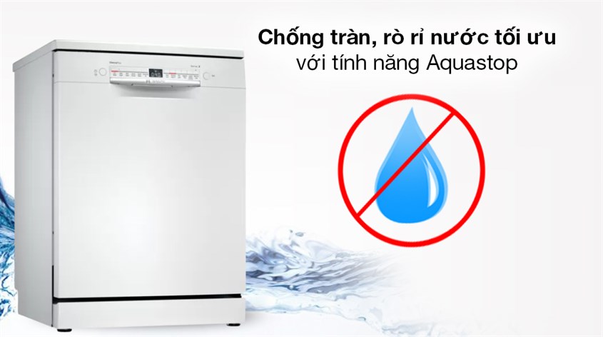Ngăn chặn chống rò rỉ nước nhờ tính năng Aquastop thông minh