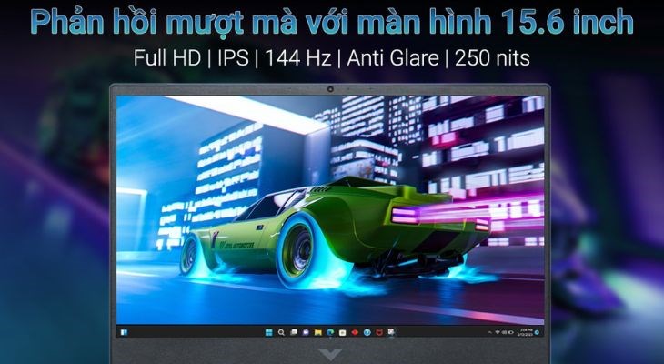 Laptop HP Gaming VICTUS 15 sở hữu màn hình 144 Hz giúp chiến game cực mượt