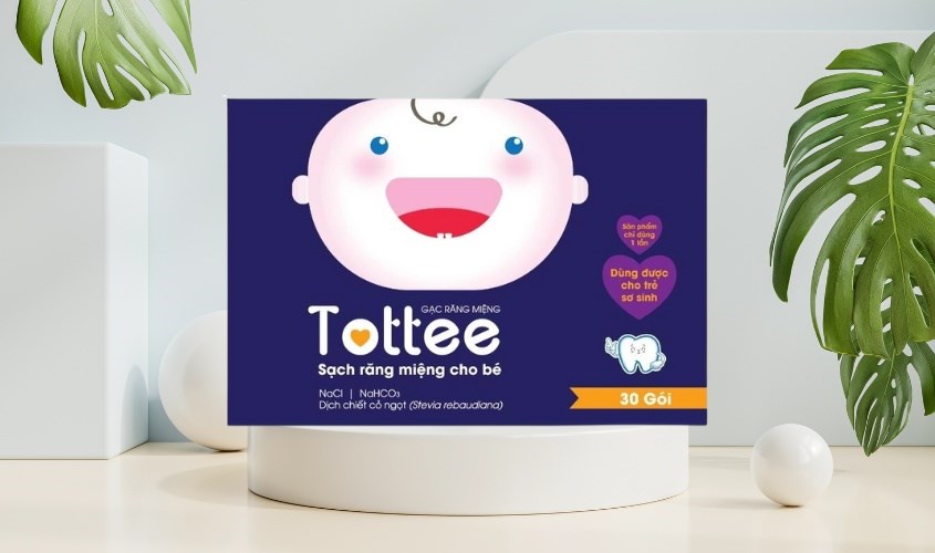 Gạc răng miệng cho bé Tottee hộp 30 gói