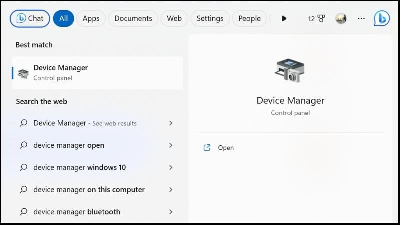 Truy cập vào mục Device Manager trên máy tính