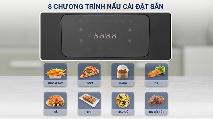 Lò chiên không dầu Tefal FW501815 11 lít có 8 chương trình cài đặt sẵn